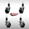Service Caster 3'' SS Hard Rubber Wheel Swivel 1-5/8'' Expand Stem Caster Set 2 Brakes, 4PK SCC-SSEX20S314-HRS-2-TLB-2-158 - alternate 4
